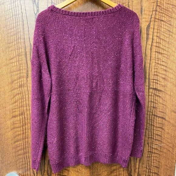 A.N.A pink sequin crew‎ neck sweater tunic - Picture 5 of 6